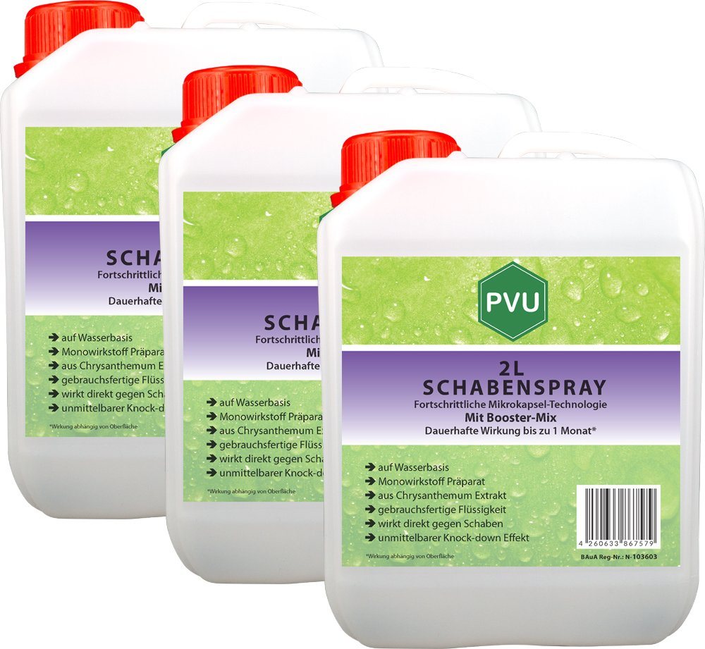 PVU Insektenspray Schaben / Kakerlaken Bekämpfung, 6 l, Booster Mix, unmittelbarer Knock-down Effekt von PVU