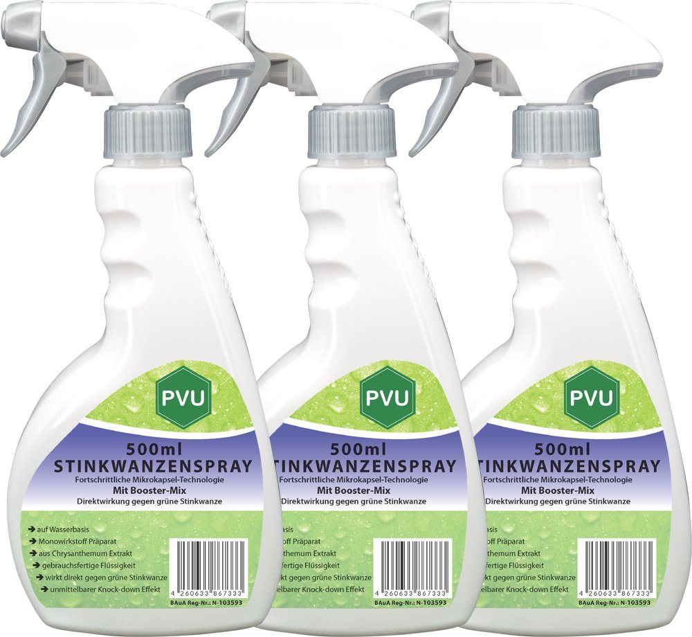 PVU Insektenspray Stinkwanzen / Wanzen Bekämpfung, 1.5 l, Booster Mix, unmittelbarer Knock-down Effekt von PVU