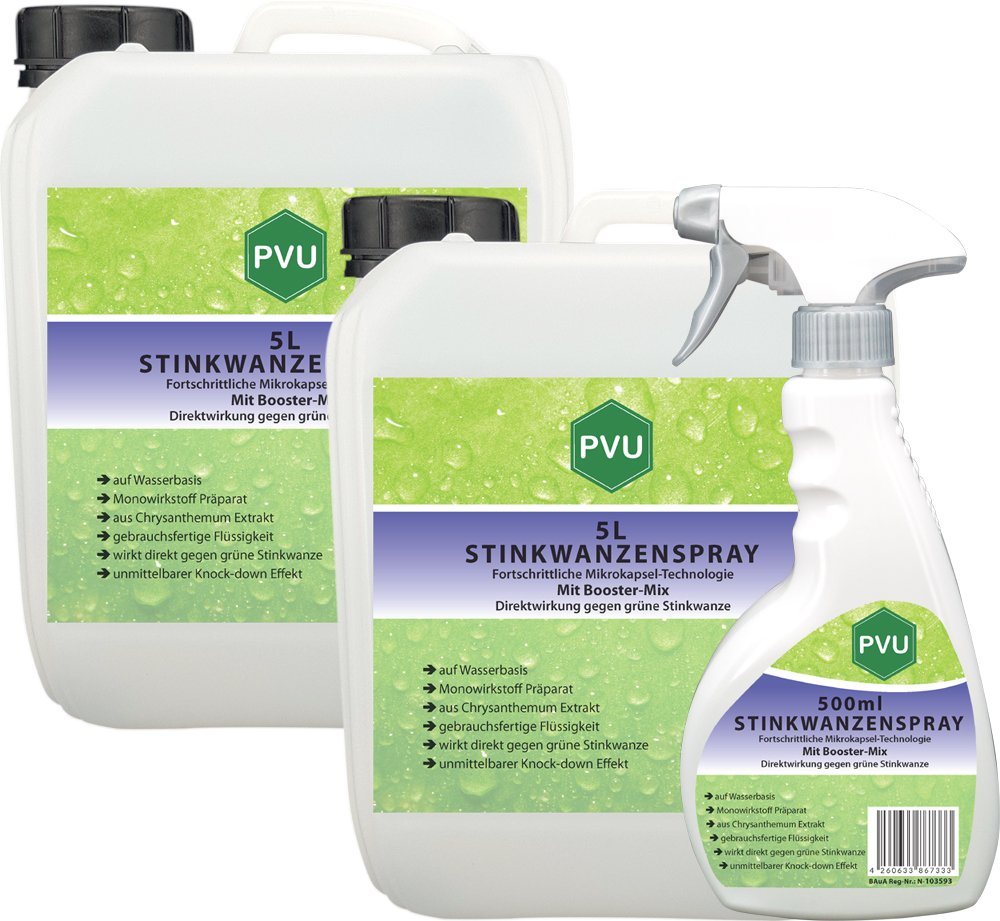 PVU Insektenspray Stinkwanzen / Wanzen Bekämpfung, 10.5 l, Booster Mix, unmittelbarer Knock-down Effekt von PVU