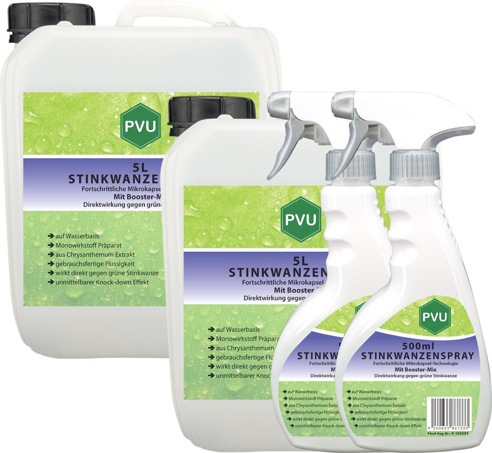 PVU Insektenspray Stinkwanzen / Wanzen Bekämpfung, 11 l, Booster Mix, unmittelbarer Knock-down Effekt von PVU