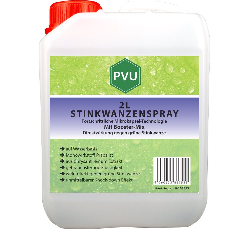 PVU Insektenspray Stinkwanzen / Wanzen Bekämpfung, 2 l, Booster Mix, unmittelbarer Knock-down Effekt von PVU