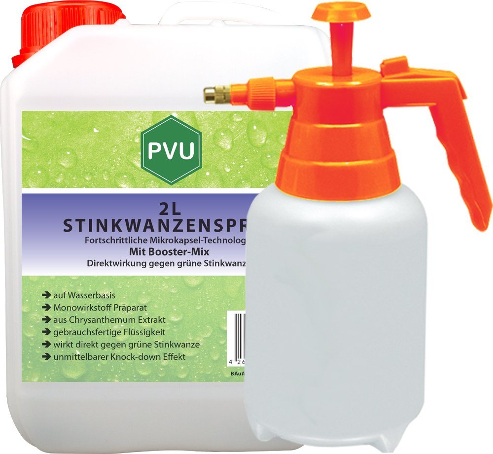 PVU Insektenspray Stinkwanzen / Wanzen Bekämpfung, 2 l, Booster Mix, unmittelbarer Knock-down Effekt von PVU