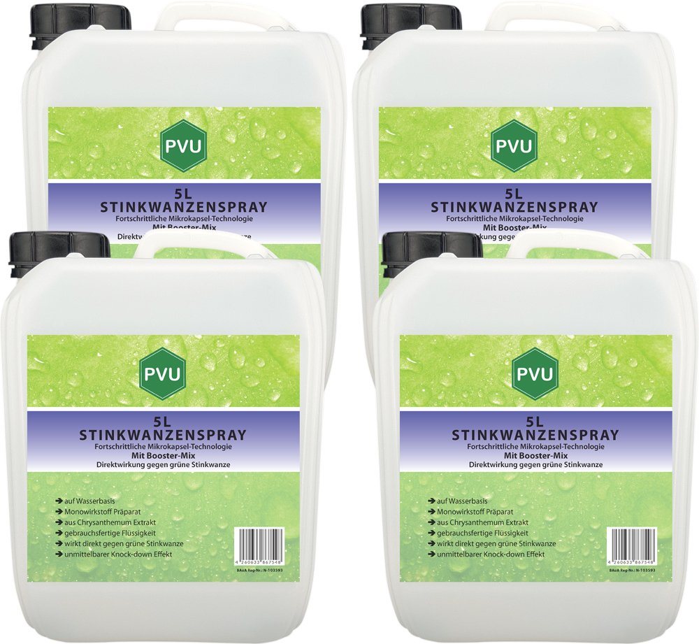 PVU Insektenspray Stinkwanzen / Wanzen Bekämpfung, 20 l, Booster Mix, unmittelbarer Knock-down Effekt von PVU