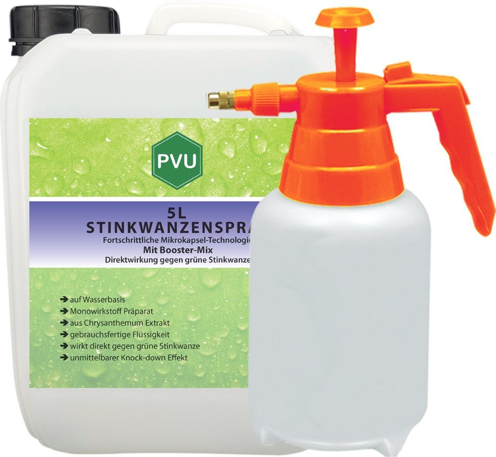 PVU Insektenspray Stinkwanzen / Wanzen Bekämpfung, 5 l, Booster Mix, unmittelbarer Knock-down Effekt von PVU