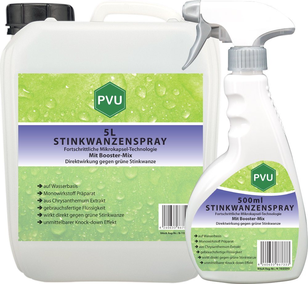 PVU Insektenspray Stinkwanzen / Wanzen Bekämpfung, 5.5 l, Booster Mix, unmittelbarer Knock-down Effekt von PVU