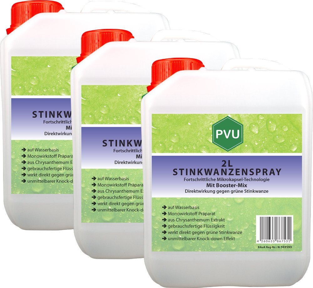 PVU Insektenspray Stinkwanzen / Wanzen Bekämpfung, 6 l, Booster Mix, unmittelbarer Knock-down Effekt von PVU