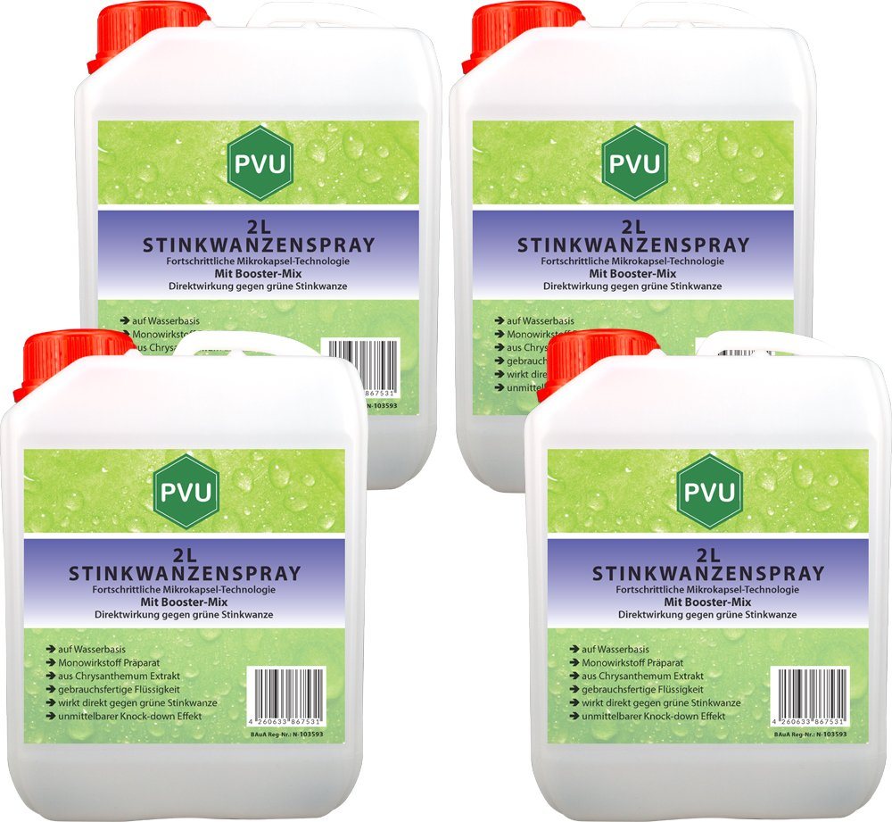 PVU Insektenspray Stinkwanzen / Wanzen Bekämpfung, 8 l, Booster Mix, unmittelbarer Knock-down Effekt von PVU