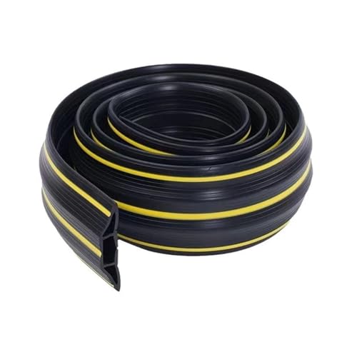 PVUVTNAHW 3M Garagentor-Bodendichtungsstreifen multifunktional mit gelber Linie PVC-Rand-Abstand wasserdicht(80mmx20mm Trunking) von PVUVTNAHW