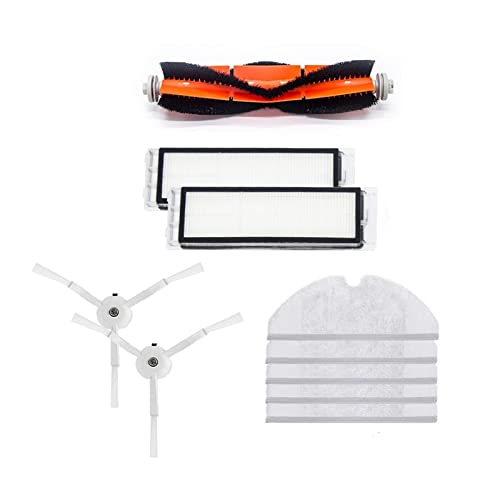 PVUVTNAHW Kompatibel for Roborock S5 max S6 S50 S51 S55 Staubsauger Zubehör Teile Filter + Seitenbürste + Hauptbürste + Mopp Tücher(Sets B) von PVUVTNAHW