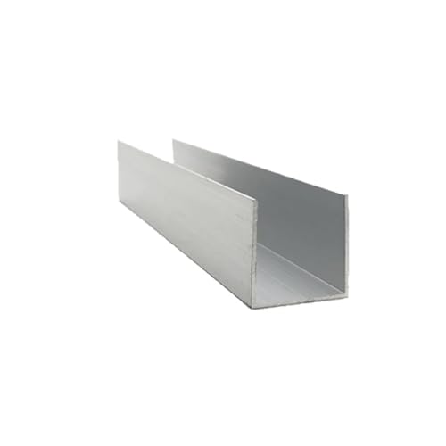 PVUVTNAHW U-förmiges Aluminiumprofil, Außenbreite 25 mm, Länge 50 cm, mit Glas überzogener Kantenstreifen aus Aluminiumlegierung(25mm x 25mm x 1mm-50cm) von PVUVTNAHW