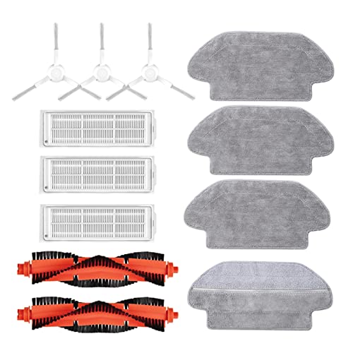 PVUVTNAHW Vakuum-Kits kompatibel for MI-Roboter Vakuum-Mopp P stytj02ym stytj02ymw. Fächtige Reinigerteile umfassen Hauptbürstenfiltergewebe(SET 3) von PVUVTNAHW