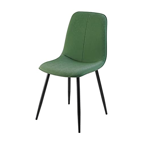 Esszimmerstühle Esszimmerstühle Esszimmerstühle PU-Stuhl Akzent Shell Stuhl mit Metallbeinen Moderner Stuhl aus der Mitte des Jahrhunderts Inspiriert Gepolstertes Esszimmer Wohnzimmer Schlafzimmer von PVYGDXYI