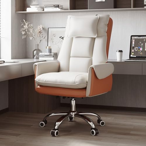 PVYGDXYI Chefsessel, moderner Stil, Schreibtischstuhl, ergonomisch, Beige, PU-Leder, Schwamm, 150 kg Kapazität PVYGDXYI Chefsessel, moderner Stil, Schreibtischstuhl, ergonomisch, Beige, PU-Leder, Schwamm, 150 kg Kapazität von PVYGDXYI