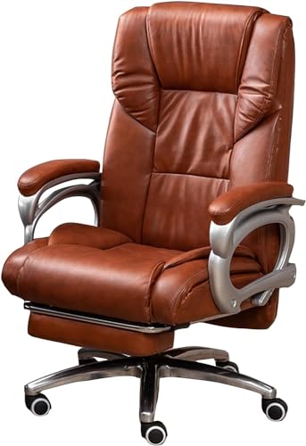 PVYGDXYI Ergonomischer Bürostuhl mit Höhenverstellung Senior Lendenwirbelstütze Bürostuhl mit Fußstütze - Moderner Senior Executive Drehstuhl Schreibtischstuhl für Männer und Frauen, Home Office von PVYGDXYI