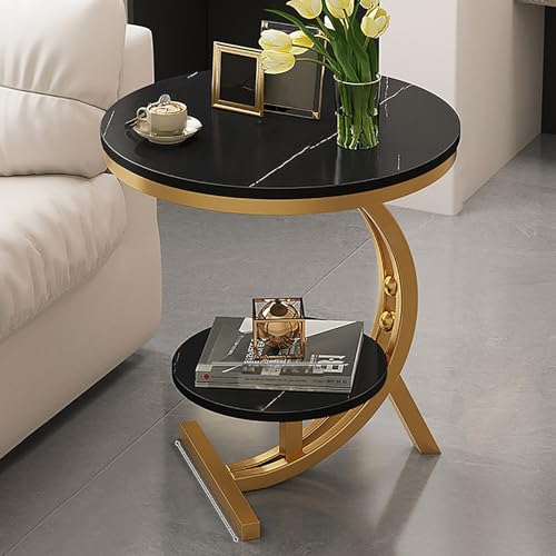 PVYGDXYI Mini Runder Moderner Minimalistischer Schlafzimmer Nachttisch mit Schiefer-Arbeitsplatte, Modern Minimalistisch Schlafzimmer Wohnzimmer Sofa Beistelltisch/Balkon Klein Rund Ta PVYGDXYI Mini Runder Moderner Minimalistischer Schlafzimmer Nachttisch mit Schiefer-Arbeitsplatte, Modern Minimalistisch Schlafzimmer Wohnzimmer Sofa Beistelltisch/Balkon Klein Rund Ta von PVYGDXYI