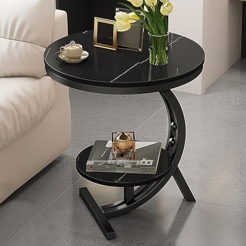 PVYGDXYI Mini Runder Moderner Minimalistischer Schlafzimmer Nachttisch mit Schiefer-Arbeitsplatte, Modern Minimalistisch Schlafzimmer Wohnzimmer Sofa Beistelltisch/Balkon Klein Rund Ta PVYGDXYI Mini Runder Moderner Minimalistischer Schlafzimmer Nachttisch mit Schiefer-Arbeitsplatte, Modern Minimalistisch Schlafzimmer Wohnzimmer Sofa Beistelltisch/Balkon Klein Rund Ta von PVYGDXYI