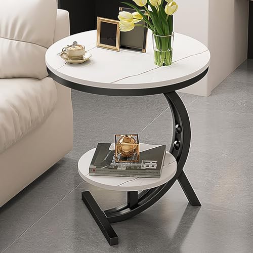 PVYGDXYI Mini Runder Moderner Minimalistischer Schlafzimmer Nachttisch mit Schiefer-Arbeitsplatte, Modern Minimalistisch Schlafzimmer Wohnzimmer Sofa Beistelltisch/Balkon Klein Rund Ta PVYGDXYI Mini Runder Moderner Minimalistischer Schlafzimmer Nachttisch mit Schiefer-Arbeitsplatte, Modern Minimalistisch Schlafzimmer Wohnzimmer Sofa Beistelltisch/Balkon Klein Rund Ta von PVYGDXYI