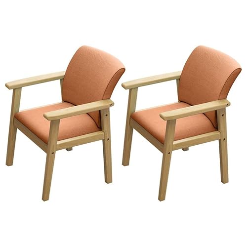 PVYGDXYI Moderne Esszimmerstühle, zeitgenössischer Esszimmerstuhl, Holz, gepolstert, solide Öffnung, Rückenlehne, Esszimmerstuhl für Milchtee, Shop, Küche, Esszimmer (Orange, 2 Stück, Naturholz) PVYGDXYI Moderne Esszimmerstühle, zeitgenössischer Esszimmerstuhl, Holz, gepolstert, solide Öffnung, Rückenlehne, Esszimmerstuhl für Milchtee, Shop, Küche, Esszimmer (Orange, 2 Stück, Naturholz) von PVYGDXYI