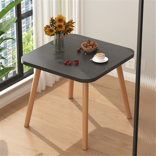PVYGDXYI Moderner Beistelltisch aus Holz, quadratischer Couchtisch, kompakter Teetisch, Nachttisch für Wohnzimmer, Flur (Schwarz, 50 x 50 x 70 cm) von PVYGDXYI