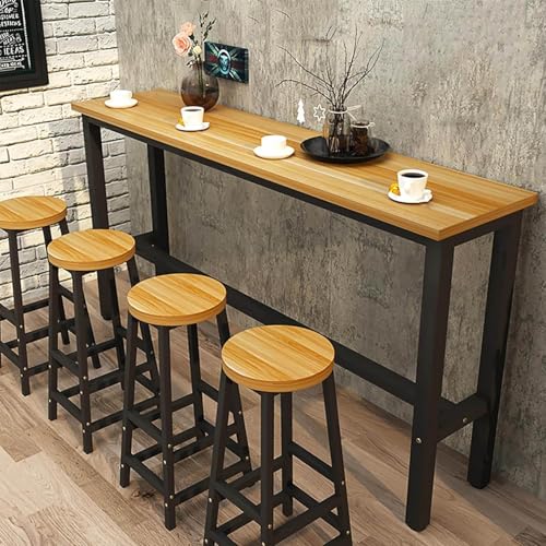 PVYGDXYI Moderner Stehtisch aus Holz – rechteckiges Konsolensofa, Esszimmer in Thekenhöhe, Lange Frühstücksküchenbar, Kaffee, Balkongeländer (160 cm L x 39,7 cm B x 99,9 cm H, A) von PVYGDXYI
