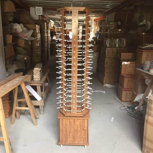 PVYGDXYI Rotierender Sonnenbrillen-Präsentationsständer, Brillenhalter aus Holz mit Metallrahmen, für Zuhause oder Geschäft, Brillenaufbewahrung und PVYGDXYI Rotierender Sonnenbrillen-Präsentationsständer, Brillenhalter aus Holz mit Metallrahmen, für Zuhause oder Geschäft, Brillenaufbewahrung und von PVYGDXYI