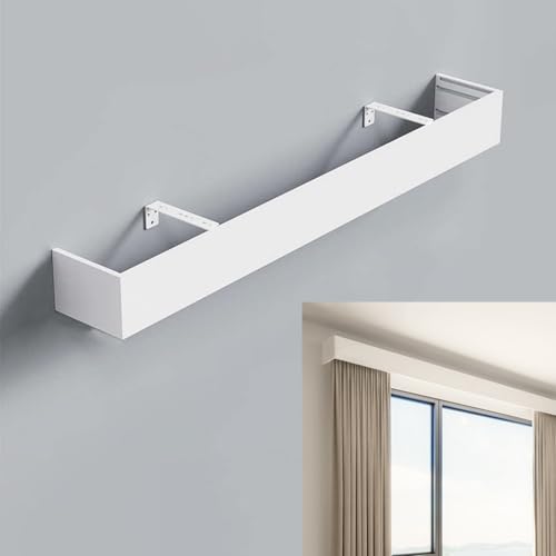 Wandhalterung Vorhang Querbehang Box Metall Gesims Volant für Fenster Keine Spuren erforderlich Elegante Fensterabdeckung Lösung von PVYGDXYI