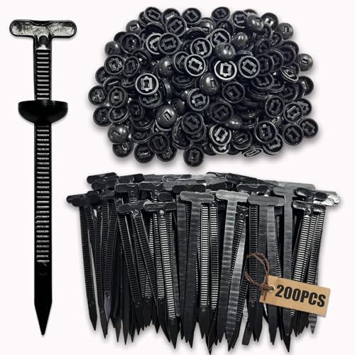200 Stück Nylon Universal Cable Tie Buckle Kabelbinder Schnalle Schnallen Heavy Duty Self-Locking Holder Aus Ties Zip Mit Clip Multipurpose Plastic Tool For Car Daily Repair Schwarz von PVZLEXN
