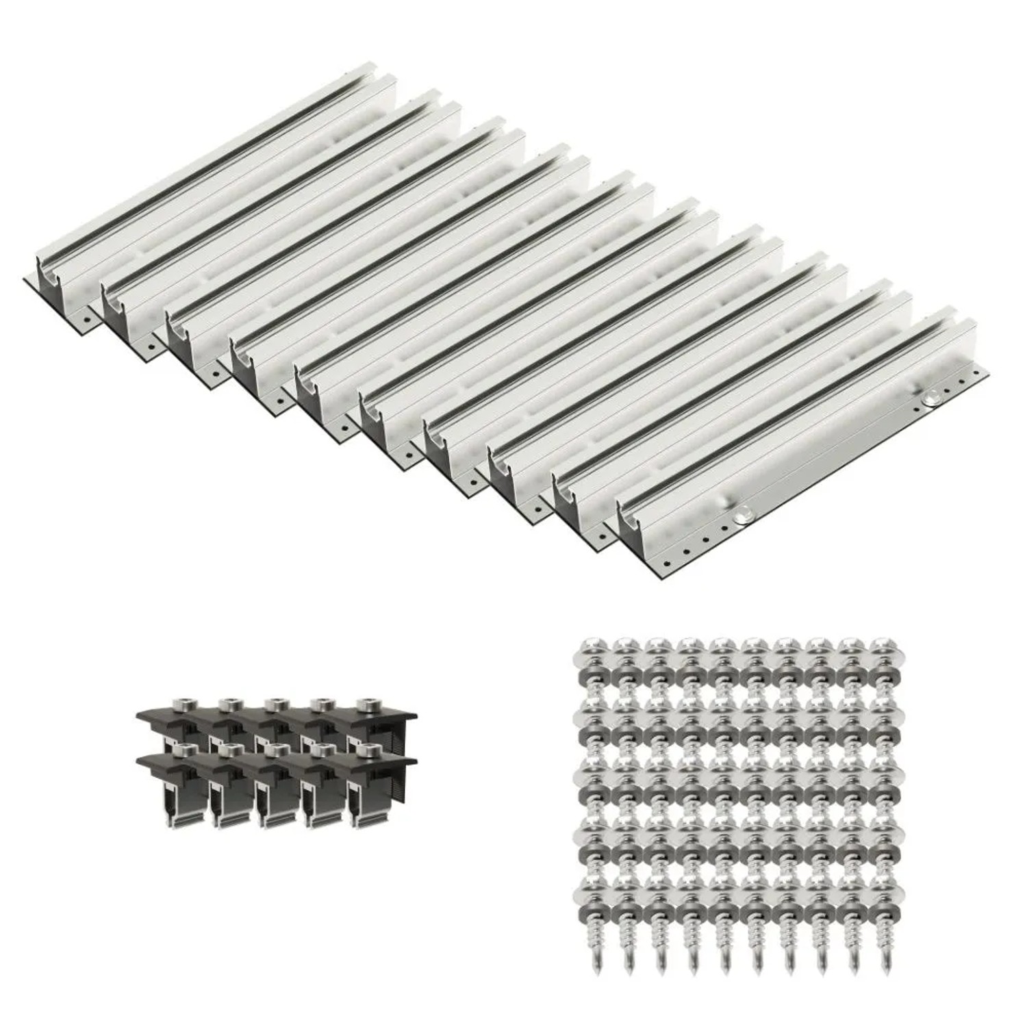 PVundSO Solarmodul-Halterung für 4 Module Befestigung Gartenhütte Trapezblech PVundSO Solarmodul-Halterung für 4 Module Befestigung Gartenhütte Trapezblech von PVundSO