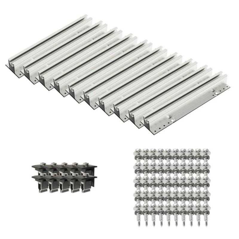 PVundSO Solarmodul-Halterung für 4 Module Befestigung Gartenhütte Trapezblech PVundSO Solarmodul-Halterung für 4 Module Befestigung Gartenhütte Trapezblech von PVundSO