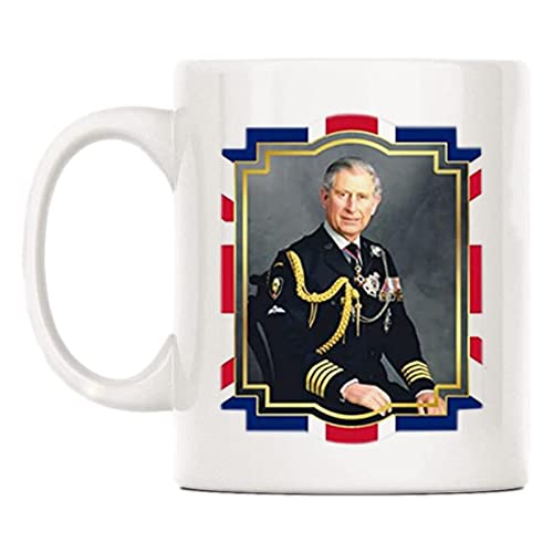 King Charles III Tasse,Vereinigtes Königreich King Charles III Tasse 2022 | Lustige Kaffeetassen aus Keramik, Teetassen, einzigartiges Sammlergeschenk für einen patriotischen Arbeitskollegen für das H von PW TOOLS