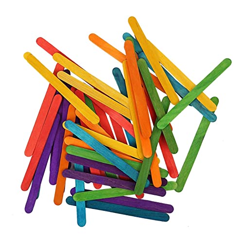 PW TOOLS 50 Stück Eisstiele aus, Holzspatel Basteln, Holzstäbchen zum Basteln Umrühren Holzstiele Holzstab Stiele, Holzspatel WAC Holzspachtel Bastelhölzer Handwerk von PW TOOLS
