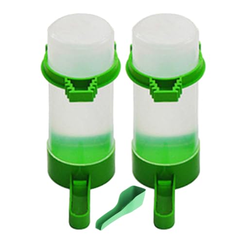 PW TOOLS Automatischer Wasserspender | Vogel-Wasserspender für Käfig - 2 STÜCKE Automatischer Vogel-Wasserspender mit 1 STÜCK Futterspender für Käfige, Papageien, Wellensittiche, Lovebirds von PW TOOLS