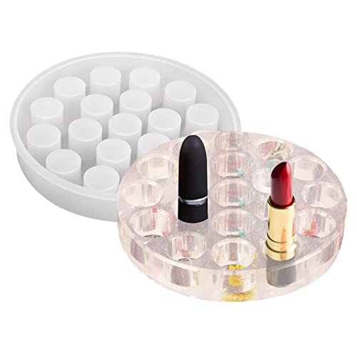 PW TOOLS Kreis Kerzenhalter Formen, Runde Silikonformen für Lippenstiftschalen, Kerzenleuchter Silikonform Lippenstift Behälter Silikonform, zur Herstellung von Kerzenhaltern, Lippenstifthaltern von PW TOOLS