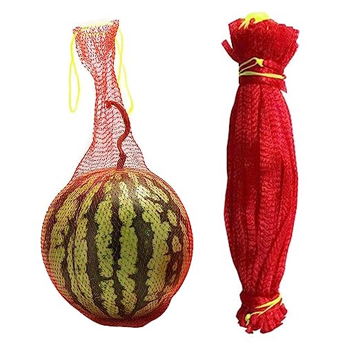 Wassermelonen-Netze, 100 Stück, Melonen-Hängematten-Tasche, Wassermelonen-Netz, extra dickes Obst-Hängematten-Netz, Melonen-Schutztaschen, Gartenbedarf für Obst, Pflanzen, Blumen, Gemüse(35–60 cm) von PW TOOLS