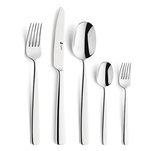 PW Paul Wirths COMO 8000 Besteck Set für 6 Personen, Essbesteck 30 teilig, Edelstahl rostfrei & poliert spülmaschinenfest, Tafelbesteck mit Besteckkasten von PW