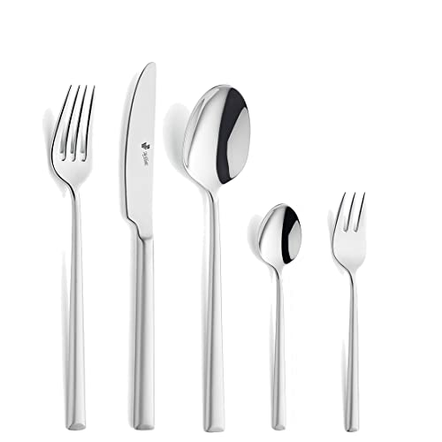 Paul Wirths VIVENDI 30-teiliges Besteck Set 6 Personen, elegantes 18/10 Edelstahl Besteckset satiniert, Essbesteck rostfrei & spülmaschinenfest, Tafelbesteck 6 Personen von PW