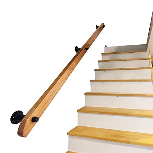 1 Fuß-20 Fuß. Handlauf – Komplettset. Rutschfester Treppenhandlauf aus Kiefernholz, Haus gegen die Wand, Innen-Loft, ältere Geländer, Handläufe, Korridor-Stützstange (Größe: 12 Fuß) von PWABAF