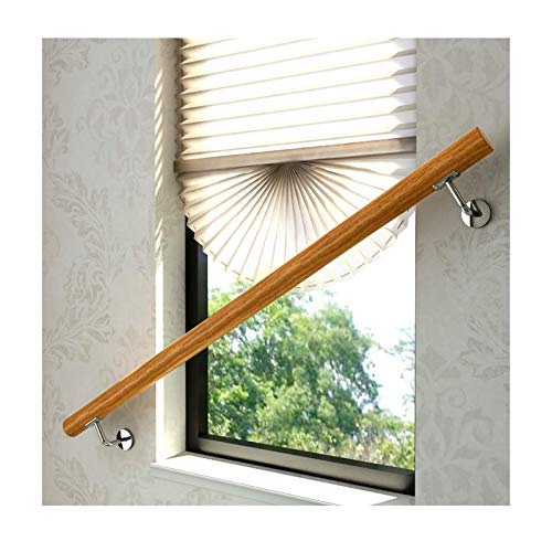 1ft-20ft Handlauf-Komplettset, runde Massivholz-Treppengeländer/Handläufe, Villa Loft Interior Alte rutschfeste Griffe Familienzugang Flurzaun (Size : 15ft) von PWABAF