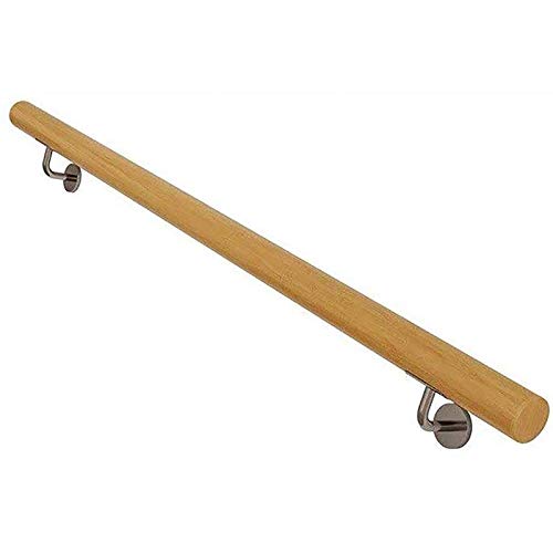 Handlauf 1ft-20ft, Rutschfester Treppenhandlauf aus massivem Holz, Haus an der Wand, Innen-Loft, ältere Menschen, Handläufe, Korridor-Stützstange, anpassbare Größe (Größe: 9 Fuß) von PWABAF