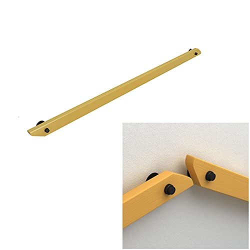 Holzhandlauf Rutschfester Treppenhandlauf Wandmontiertes Treppengeländer Gelber Treppenhandlauf Home Interior Loft Gegen Die Wand Älterer Handlauf Korridor Stützstange (Größe: 7FT/210 von PWABAF
