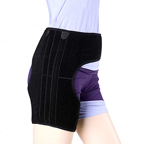 Hüftorthese Ischias-Schmerzlinderungsorthese Oberschenkel-Kniesehne Kompressionsbandage Stabilisator für Leistenarthritis Bursitis Ischiasnervenschmerzen für Unisex,L von PWABAF