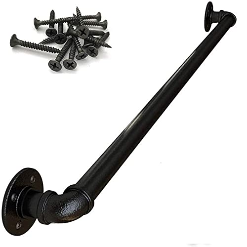Treppengeländer-Handlauf – Komplettset, industrieller Treppen-Handlauf aus schwarzem Rohr mit Wandhalterung, Zuhause an der Wand, Innen- und Außen-Loft-Geländer für ältere Menschen (Größe: 1 Fuß) Treppengeländer-Handlauf – Komplettset, industrieller Treppen-Handlauf aus schwarzem Rohr mit Wandhalterung, Zuhause an der Wand, Innen- und Außen-Loft-Geländer für ältere Menschen (Größe: 1 Fuß) von PWABAF