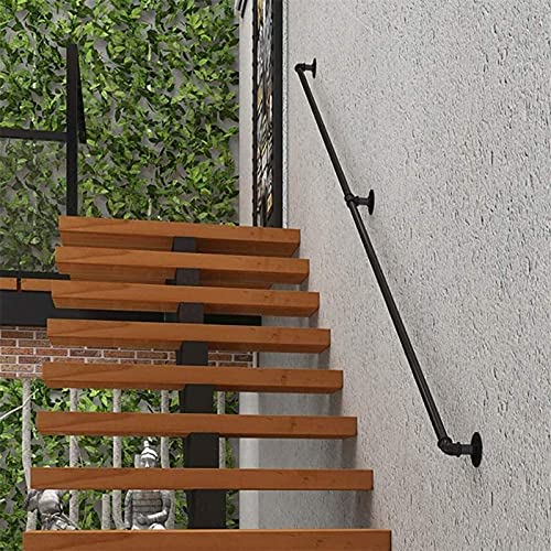 Treppengeländer-Handlauf – Komplettset, industrieller Treppenhandlauf aus schwarzem Rohr mit Wandhalterung, Haus gegen die Wand im Innen- und Außenbereich, Loft-Geländer für ältere Menschen (Größe: 11 Treppengeländer-Handlauf – Komplettset, industrieller Treppenhandlauf aus schwarzem Rohr mit Wandhalterung, Haus gegen die Wand im Innen- und Außenbereich, Loft-Geländer für ältere Menschen (Größe: 11 von PWABAF