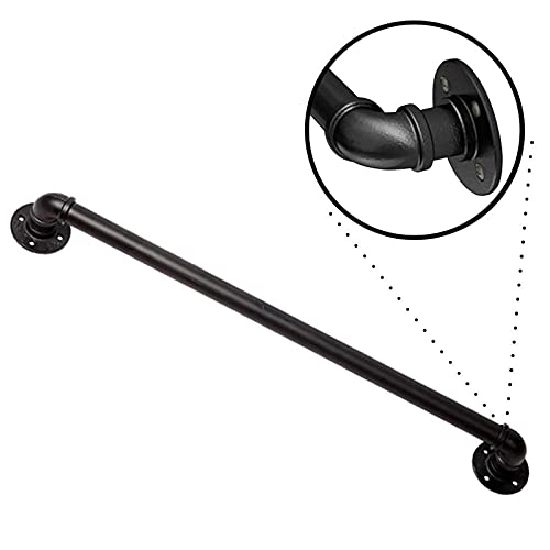 Treppengeländer-Handlauf – Komplettset, industrieller Treppenhandlauf aus schwarzem Rohr mit Wandhalterung, Haus gegen die Wand im Innen- und Außenbereich, Loft-Geländer für ältere Menschen (Größe: 11 Treppengeländer-Handlauf – Komplettset, industrieller Treppenhandlauf aus schwarzem Rohr mit Wandhalterung, Haus gegen die Wand im Innen- und Außenbereich, Loft-Geländer für ältere Menschen (Größe: 11 von PWABAF