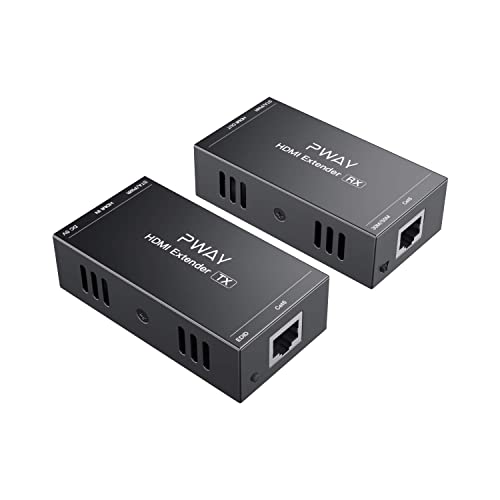 PW-HT202P(POC) HDMI Extender 165ft/50 Meter Cat5e/Cat6 Kable Full HD 1080P Kontrolle der Daten übertragung Eine Stromversorgung von PWAY