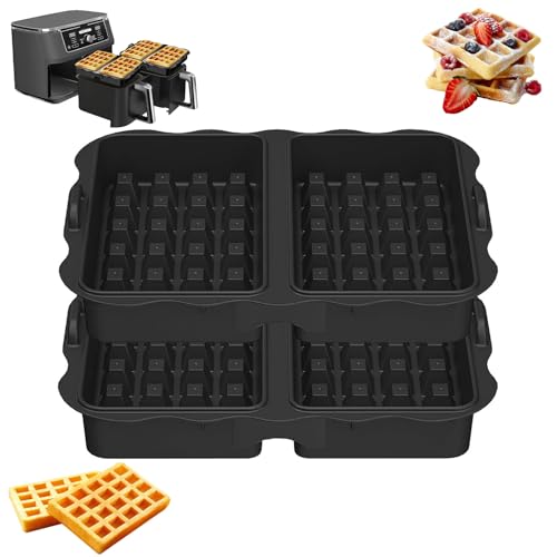 PWCTNT Airfryer Zubehör,Heißluftfritteuse Zubehör,Silikonform Heißluftfritteuse für AF300EU AF400EU AF451EU SL400EU und AF500DE Airfryer Silikonform Wiederverwendbarer Waffelform Zubehör von PWCTNT