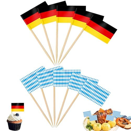 Oktoberfest Deko, 200 Stück Bayern Oktoberfest Zahnstocher Flaggen/Deutschland Zahnstocher Flaggen, Oktoberfest Tischdeko Toothpick Cocktail Obst Geschirr Party Pub Bayern Deko Oktoberfest Deko, 200 Stück Bayern Oktoberfest Zahnstocher Flaggen/Deutschland Zahnstocher Flaggen, Oktoberfest Tischdeko Toothpick Cocktail Obst Geschirr Party Pub Bayern Deko von PWCTNT