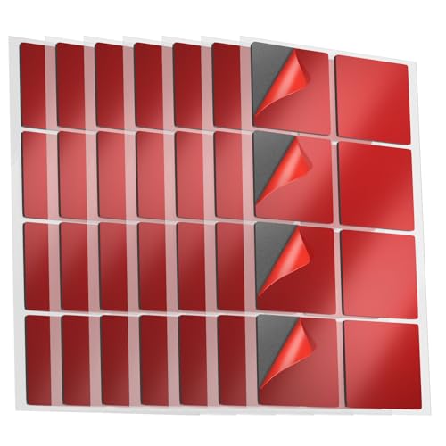 PWGHWG 56 Stück Doppelseitige Klebepads Quadrat 4 cm × 4 cm × 1,5 mm Klebepads Doppelseitig Extra Stark Wasserfest für Wand, Auto, Wohn, Büro von PWGHWG
