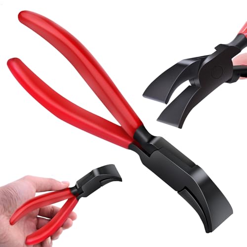PWGHWG Falzzange 45 Grad Abkantzange Blechzange Breit 22 mm Falzzange Blech Blechbiegezange mit Rutschfestem Griff Dachdecker Werkzeug zum Biegen und Glätten von Blechen (Rot 45°) von PWGHWG