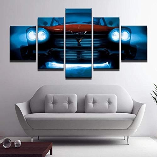 5 Stück Drucke Auf Leinwand Gedruckt Malerei Wohnzimmer Wand Kunst Leinwand Christine Stephen King Plymouth Wut Poster Bild XXL Wohnzimmer Wohnkultur Kreatives Geschenk (Gerahmt) von PWJFD